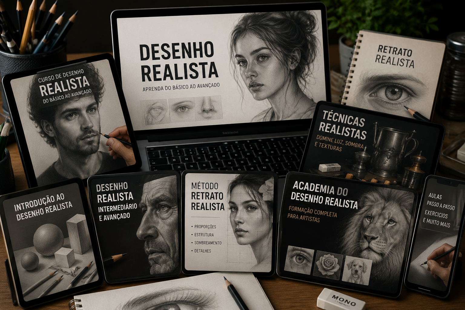 Os 3 Melhores Cursos de Desenho Realista em 2026
